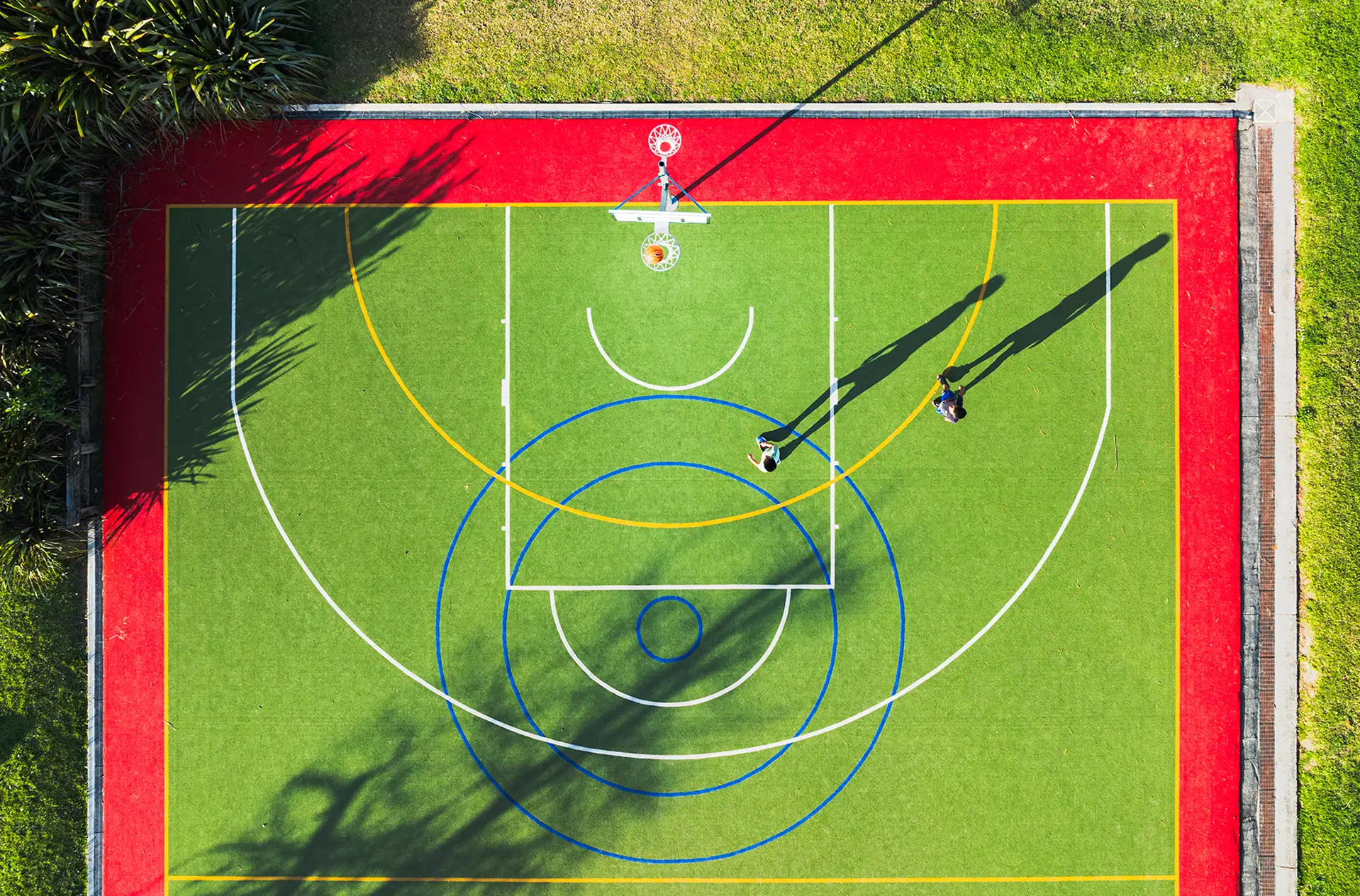 Family multi-sport backyard court
